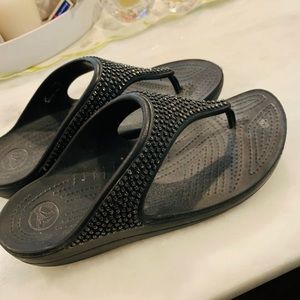 Croc sandals size 10 black